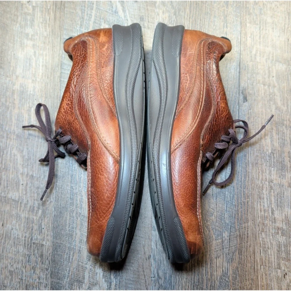 SAS Move On Leather Walking Comfort Shoes Brown Moc Toe Mens US 12 W Made in USA